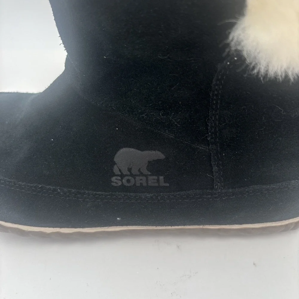 Women's Sorel Black‎ Suede Boots Size 8